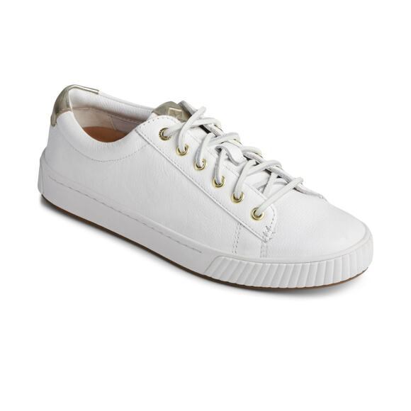 NWT Sperry Women’s Anchor PlushWave LTT Leather Sneaker White 5.5M - Picture 1 of 1